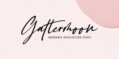 Gattermoon Handwritten Signature Font Fuente Póster 1