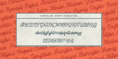 Constaline Script Font Poster 10