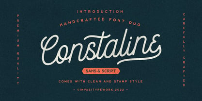 Constaline Script Font Poster 1