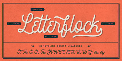 Constaline Script Font Poster 9