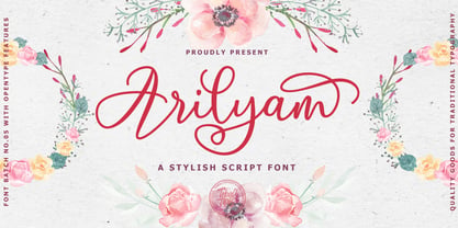 Arilyam Script Font Poster 1
