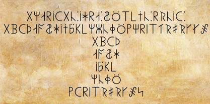 Ongunkan Ihre Gotlin Runic Font Poster 2