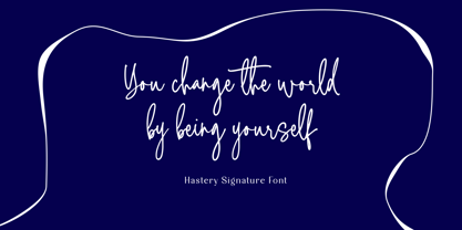 Hastery Signature Font Poster 8