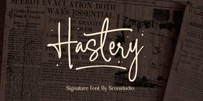 Hastery Signature Fuente Póster 1