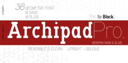 Archipad Pro Font Poster 1