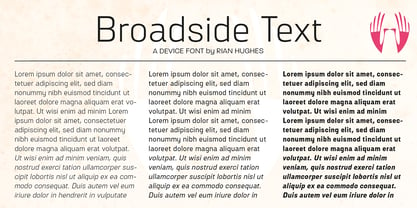 Broadside Text Font Poster 4