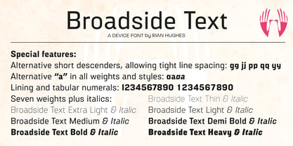 Broadside Text Fuente Póster 3