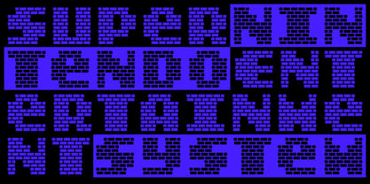 MultiType Brick Font Poster 11