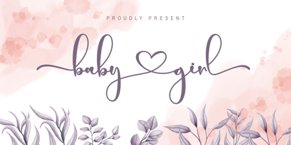 Baby Girl Font Poster 1