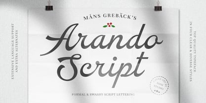 Arando Script Font Poster 1