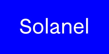 Solanel Font Poster 1