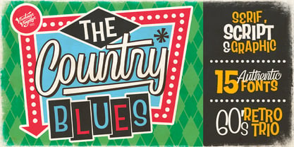 The Country Blues Font Poster 1