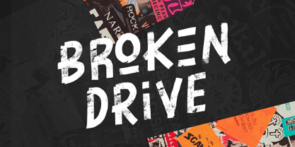 Broken Drive Font Poster 1
