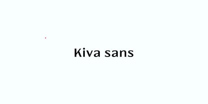 Kiva Sans Fuente Póster 1