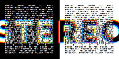 Anaglyph Font Poster 6