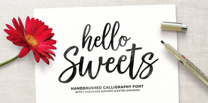Hello Sweets Script Font Poster 1