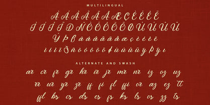 Queshia Script Font Poster 9