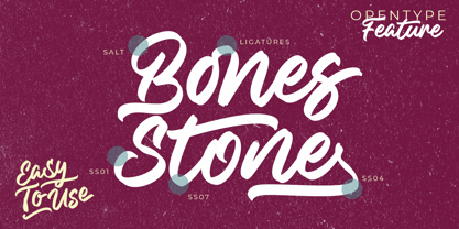 Bones Stone Font Poster 10