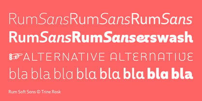 Rum Soft Sans Fuente Póster 6