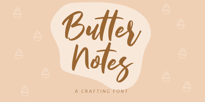 Butter Notes Font Poster 1