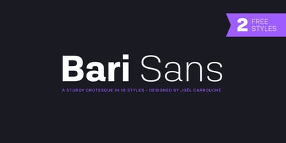 Bari Sans Police Poster 1