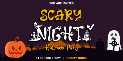 Spooky Halloween Font Poster 4