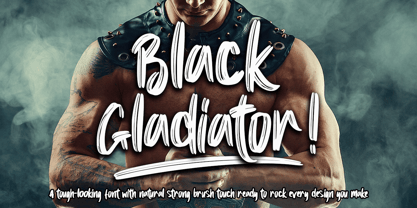 Black Gladiator Font Poster 1