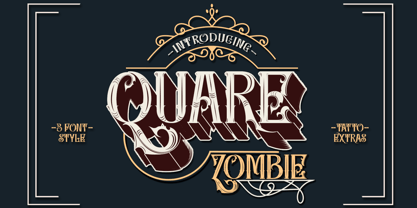 Quare Zombie Font Poster 1