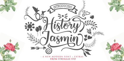 History Jasmin Font Poster 1