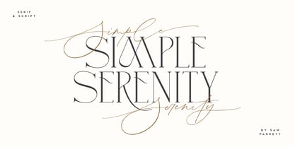 Simple Serenity Font Poster 1