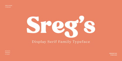 Sregs Serif Display Fuente Póster 1