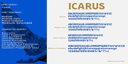 Icarus Font Poster 12