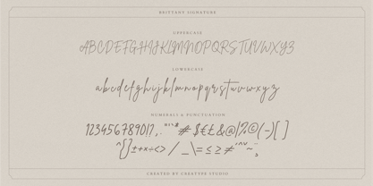 Brittany Signature Font Poster 9
