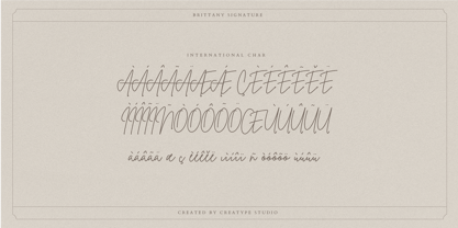 Brittany Signature Font Poster 11