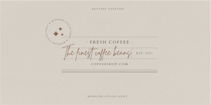 Brittany Signature Font Poster 3