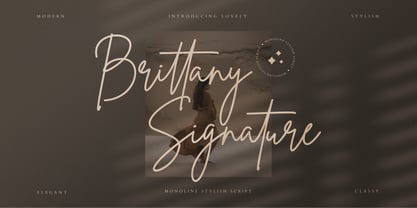 Brittany Signature Font Poster 1