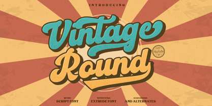 Vintage Round Font Poster 1
