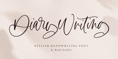 Diary Writing Font Poster 1