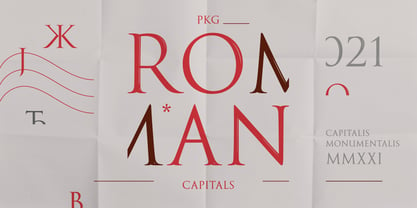 PKG Roman Capitals Fuente Póster 11