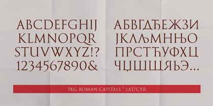 PKG Roman Capitals Fuente Póster 10