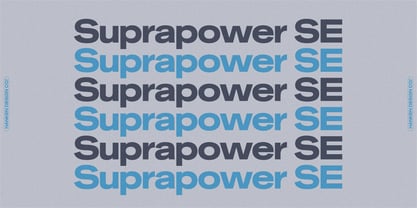 Suprapower SE Font Poster 1