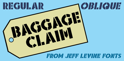 Baggage Claim JNL Font Poster 1
