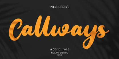 Callways Font Poster 1