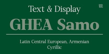 GHEA Samo Font Poster 1