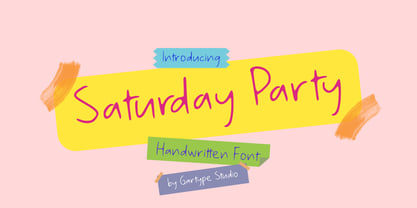 Saturday Party GT Font Poster 1