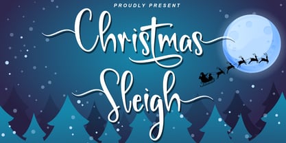 Christmas Sleigh Font Poster 1