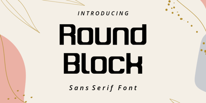 Round Block Font Poster 1