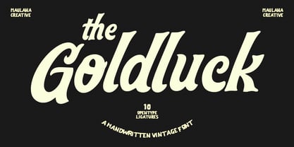 Goldluck Script Font Poster 1
