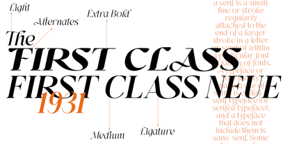First Class Font Poster 3