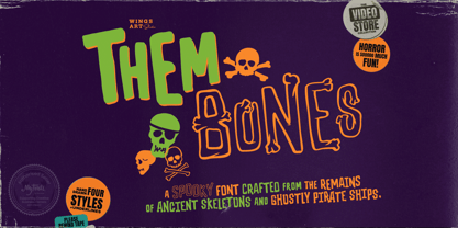 Them Bones Font Poster 1